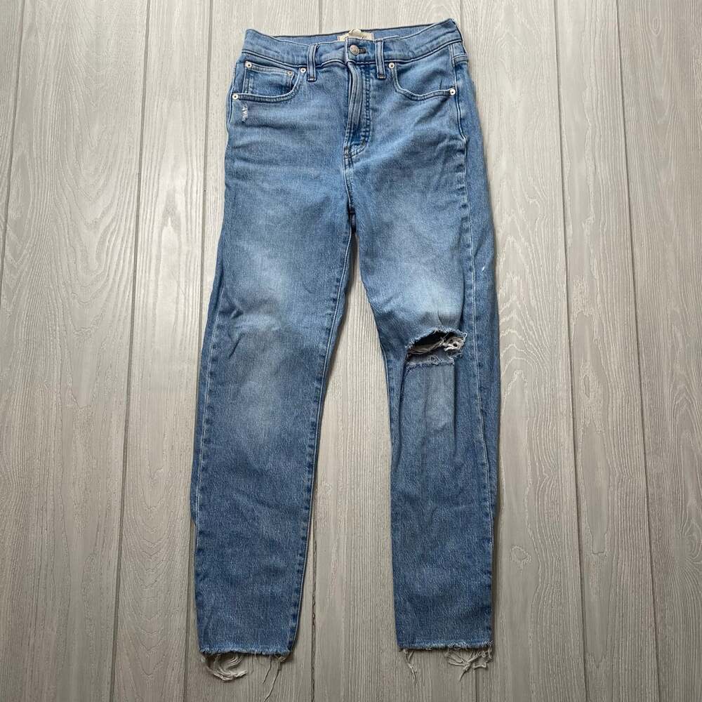 Madewell Light Blue Denim Distressed The Perfect Vintage Jeans Size 27